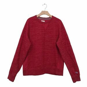 Champion Terrycloth Sweatshirt Mens XL Burgundy Marled Long Sleeve Crew Neck